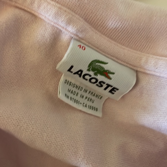 Lacoste light pink polo - Picture 3 of 3